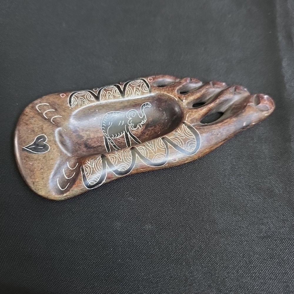 Old African Carved Stone Foot …beautiful collection and display item